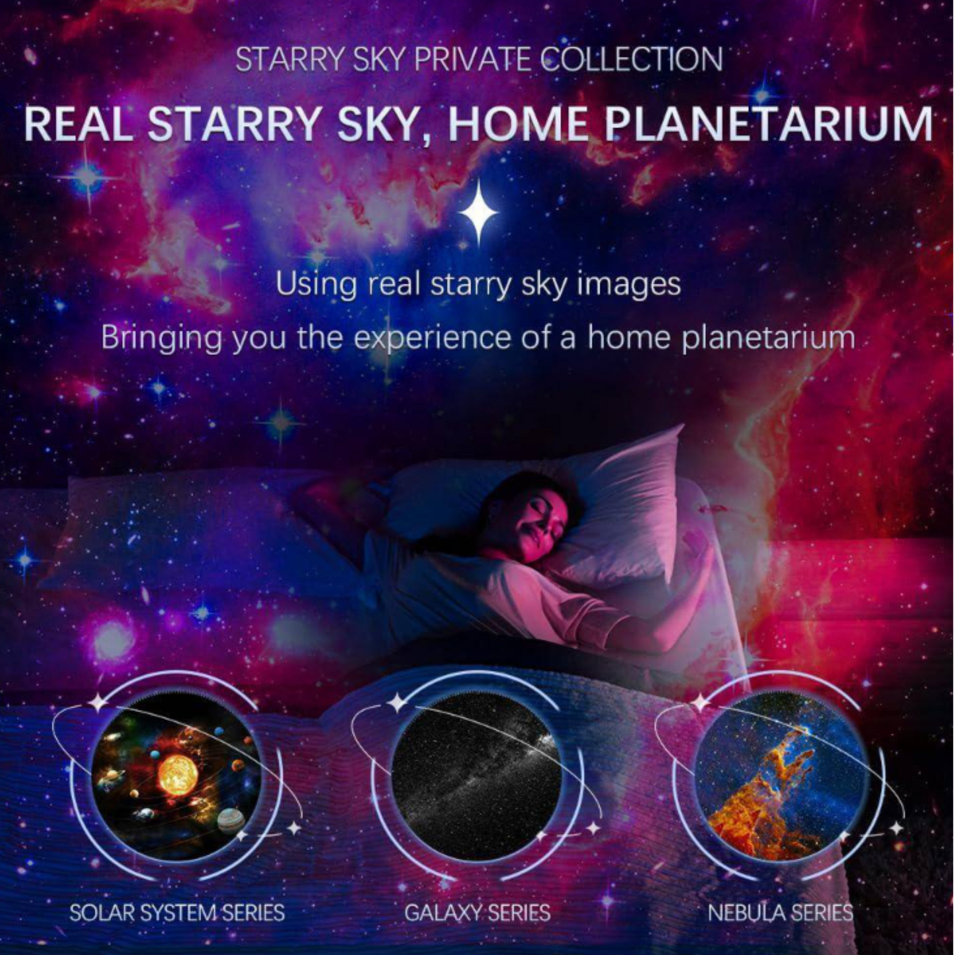 Rocket Astronaut Galaxy Projector