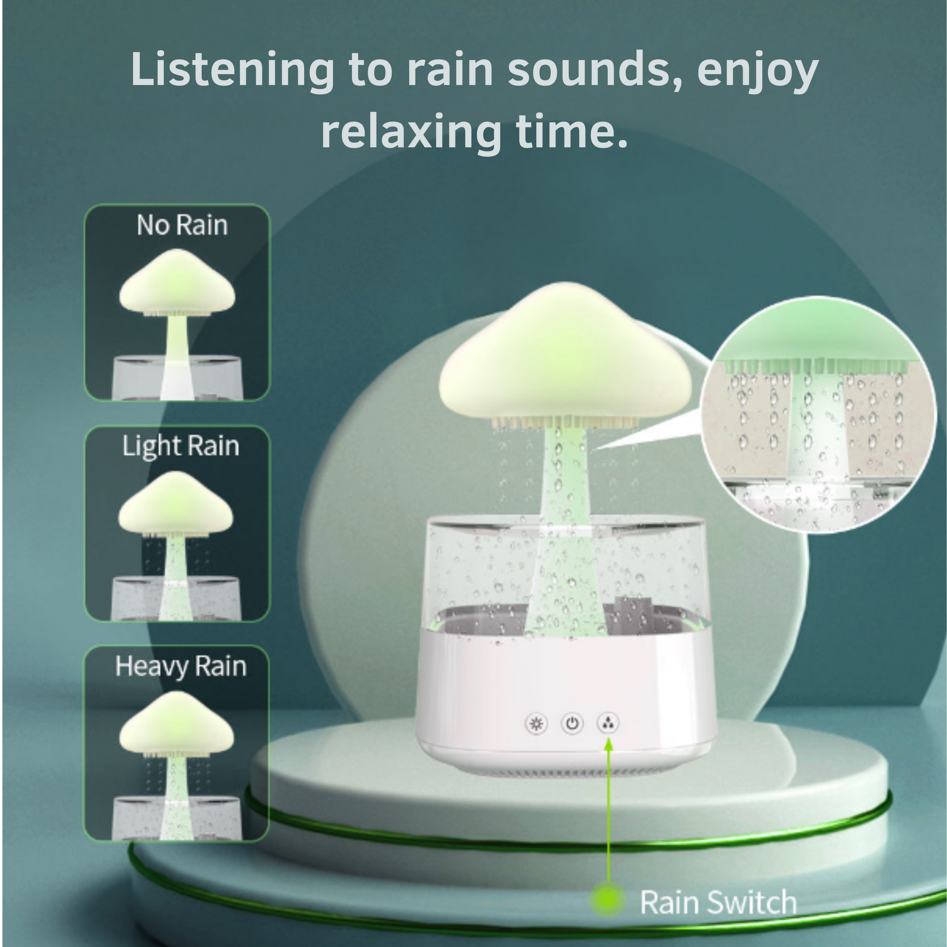 Rain, Mushroom, Cloud Humidifier